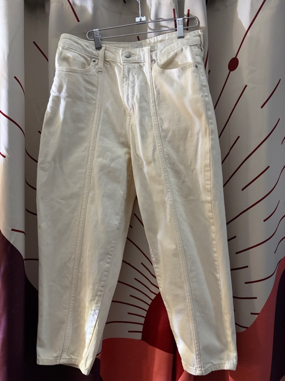 a new day Cream Barrel Cut Jeans